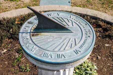 Ancient sun-dial time photo