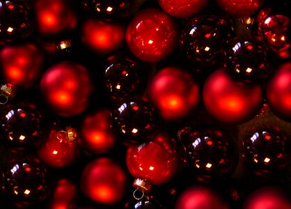 Red black christmas ornaments photo