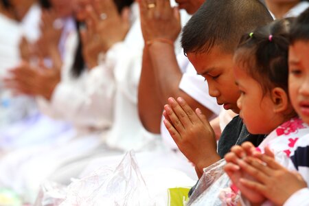 Walk monks tradition photo