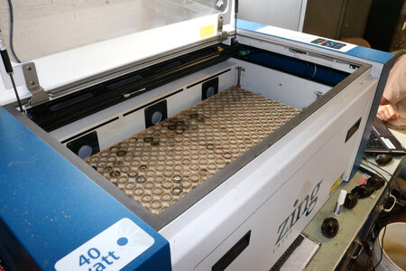 Laser engraver at Virginia Fisheries and Aquatic Wildlife Center
