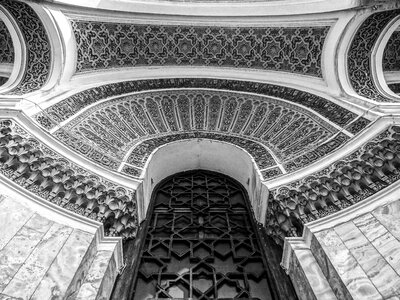 Black and White Door architecture in Algiers, Algeria photo