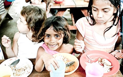 Poverty childhood hungry photo