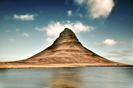 Mountain in the landscape in Iceland photo