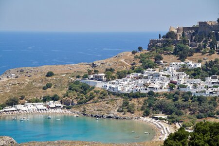 Sea bay greek city photo