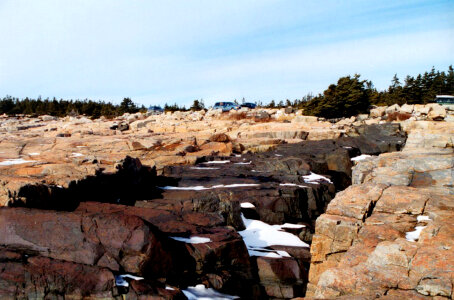 Rocky landscape at Acadia National Park, Maine photo