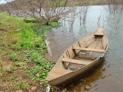 Empty row boats canoe photo