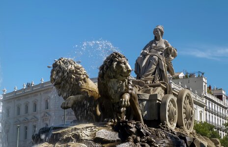 Source cybele monument madrid photo