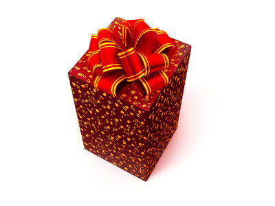 Red gift box photo