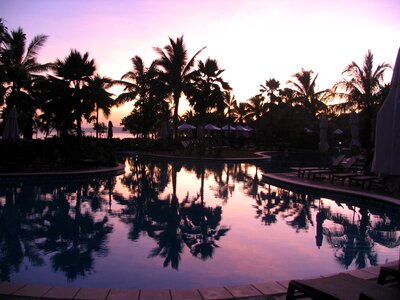 Dawn swimming pool