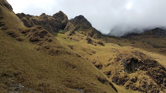 Wild landscape of the Inca Trail, Peru