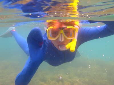 Swimming snorkelling water