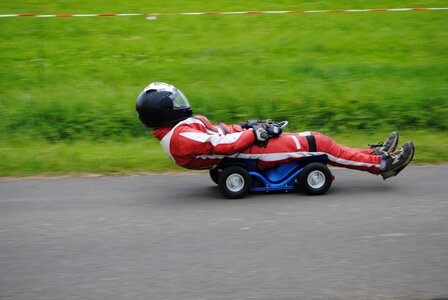 Race car driver rush fast