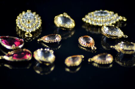 The jeweler gemstones golden photo