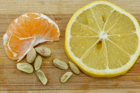 Lemon seed slices photo