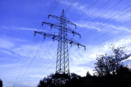 Evening cable sky