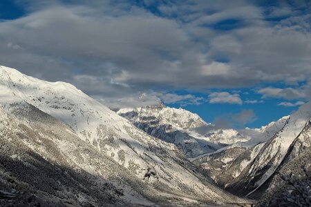 Mountains peak glacier photo
