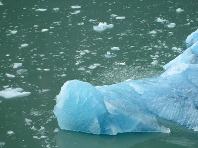 Blue frozen floating photo