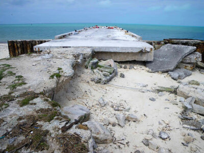 Damage to the Pier on Eastern Island photo
