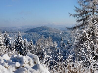 Wintry snowy saxon switzerland photo