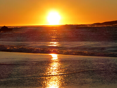 Sunset on the Beach in Cape town, South Africa photo