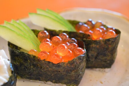 Egg fish japanese food gourmet photo