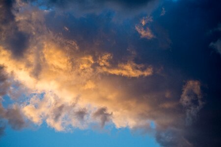 Storm cloudscape blue sunset photo