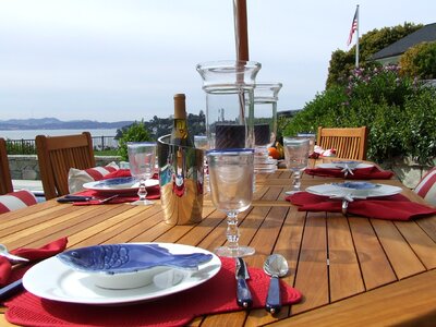 Teak dining teak patio photo