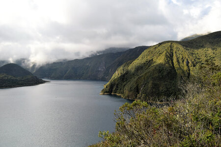Crater Lake in Ecuador landscape