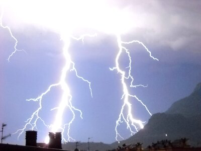 Lightning arrows sky