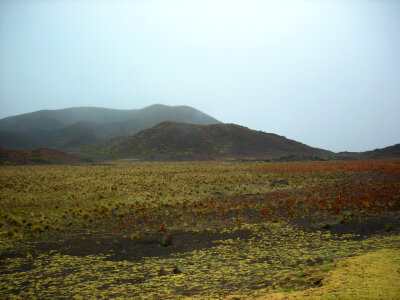 Foggy Landscape over the mountain in Haleakalā National Park, Hawaii photo