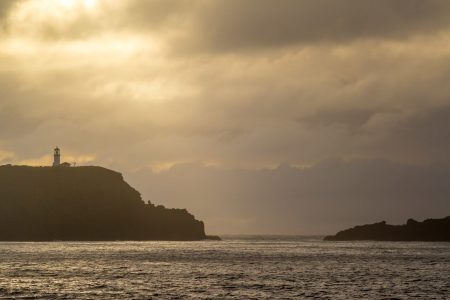 Backlight beach cape