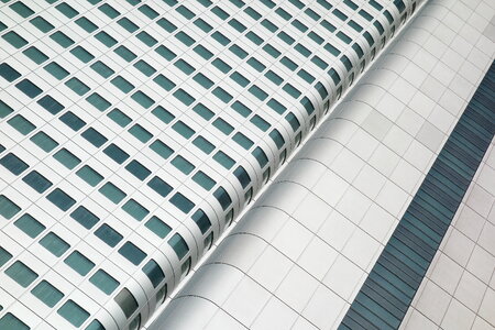 White Modern Building Cladding Structure photo