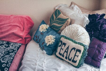 Peace Pillow Bedroom photo