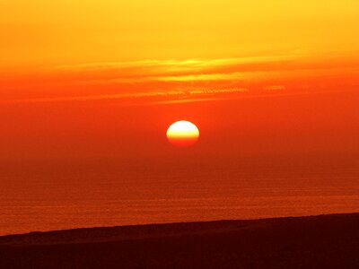 Evening sky sea morocco