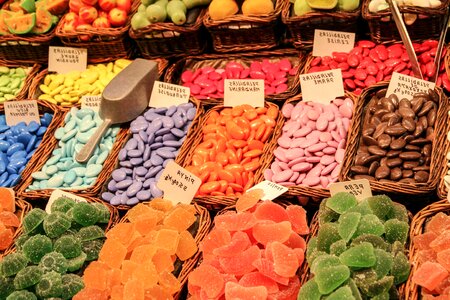 Basket candy colorful