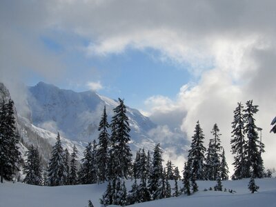 Mountain winter landscape photo