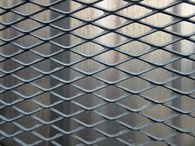 Steel grid regularly pattern photo