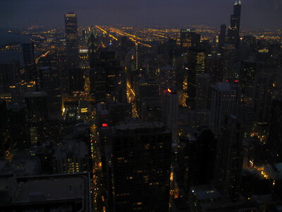 Chicago City At Night photo