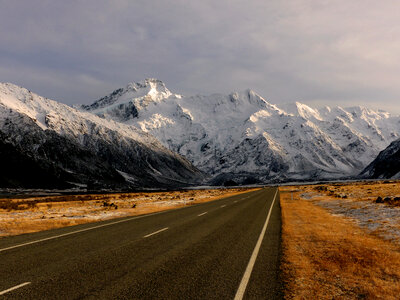 Road Snowy Mountains photo