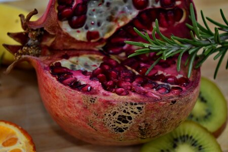 Kiwi pomegranate ripe fruit photo