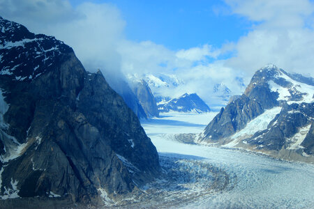 Glaciers on Denali in Alaska photo