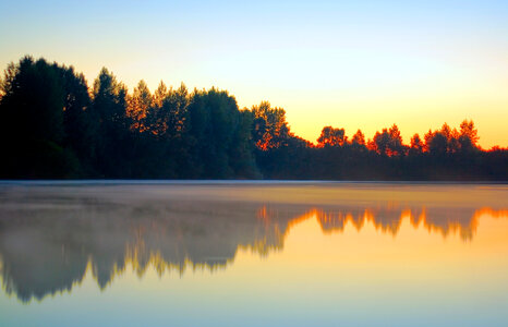Morning lake photo