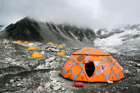 Black camping glacier photo