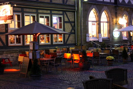 Old city centre of Goslar in the evening photo