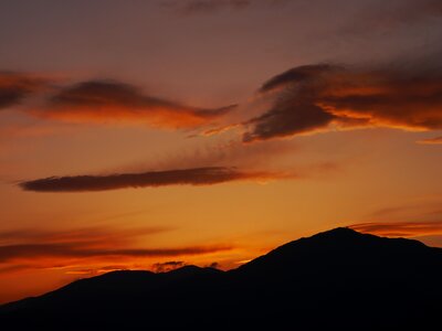 Oyama at dusk cloud