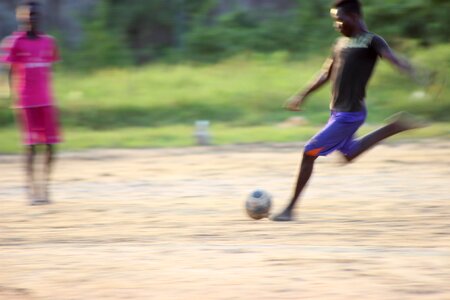 Cotonou beach foot football