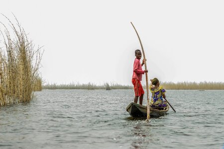 River canoe oar