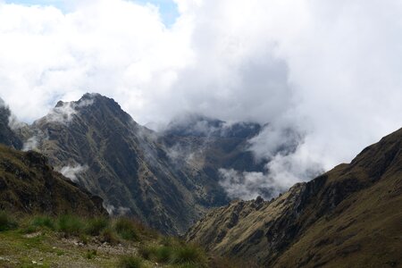 Inca trail to Machu Picchu, Cusco, Peru photo