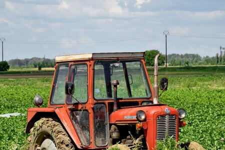 Agricultural tractor vehicle photo