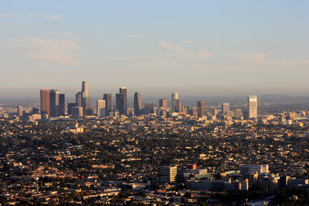 Skyline of Los Angeles, California during the day photo